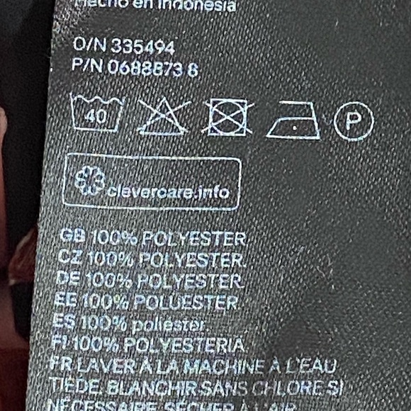 H&M Black Sparrow Print Button Front Long-Sleeve Top - Picture 6 of 7